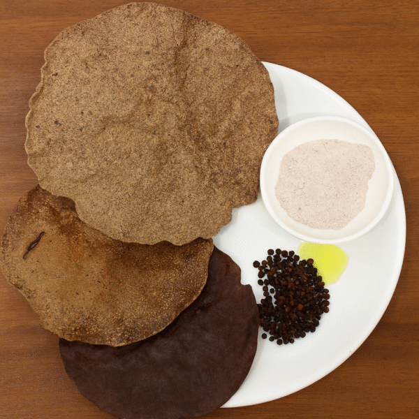 રાગી ખીચીયા પાપડ (ટ્રાયલ પેક 20pcs)-કુદરતી કેલ્શિયમ અને હૃદયમૈત્રી સ્વાદ સાથે, તંદુરસ્તીનું પરફેક્ટ સ્નેક!