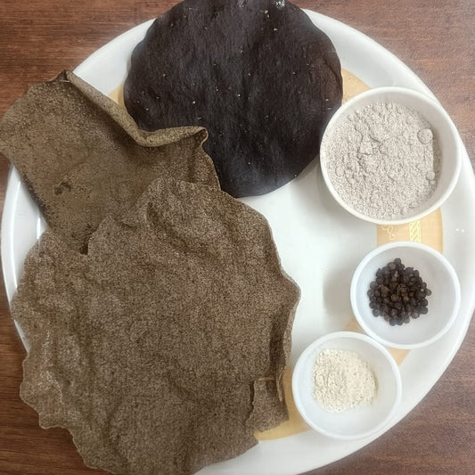 રાગી ખીચીયા પાપડ (ટ્રાયલ પેક 20pcs)-કુદરતી કેલ્શિયમ અને હૃદયમૈત્રી સ્વાદ સાથે, તંદુરસ્તીનું પરફેક્ટ સ્નેક!