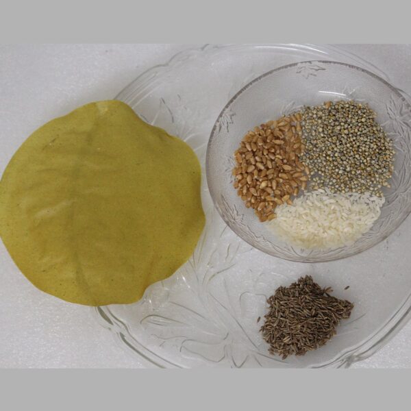 Multi grain (chokha- Ghaun- Bajro) Jeera khichiya papads ( 20 pcs)-“Power of 3 Grains in Every Bite – Healthy Crunch! - Image 3