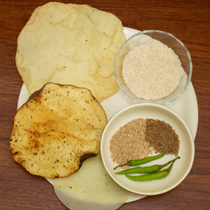 Sarevda ( chokha-tal-ajma-lila marcha)khichiya papad( 20pcs)- Bursting with flavor and health, every bite packed with spice and strength!